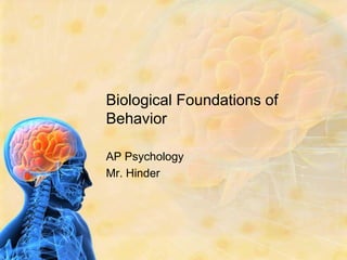 Biological Foundations of
Behavior
AP Psychology
Mr. Hinder
 