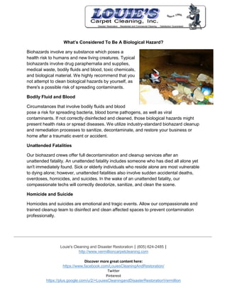 What’s Considered To Be A Biological Hazard? | PDF