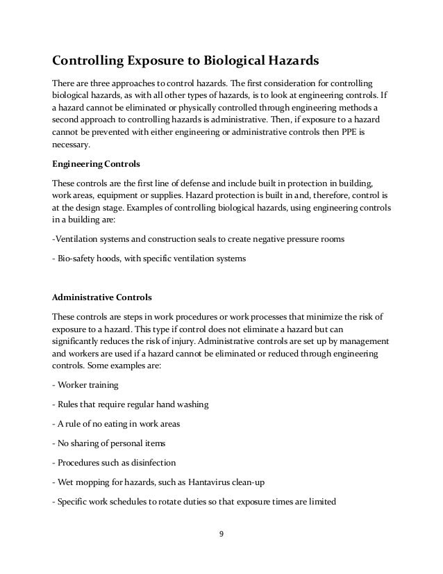 Biological hazards overview