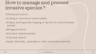 Biological Invasion by; Sania shandil | PDF