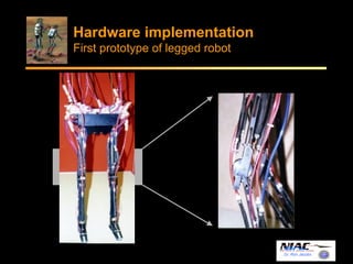 Dr. Ron Jacobs 
Hardware implementation 
First prototype of legged robot 
 