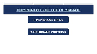 Membrane Preformative Biological Membrane for medical and paramedical students | PPTX