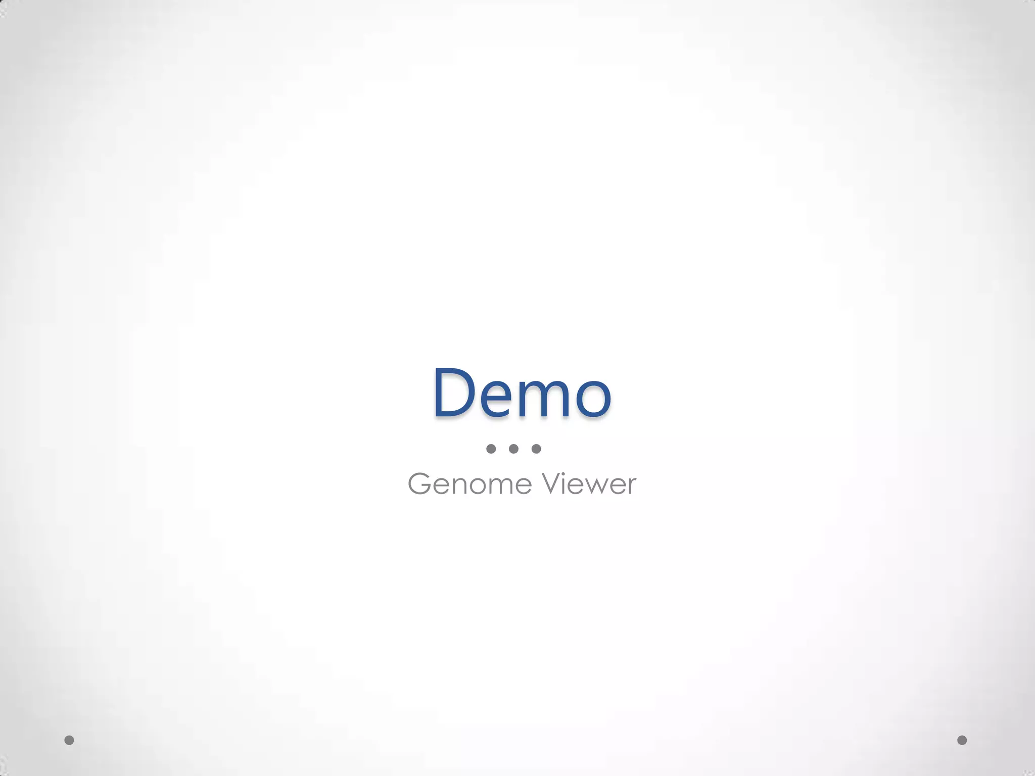 Demo Genome Viewer 