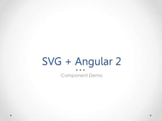 SVG + Angular 2
Component Demo
 