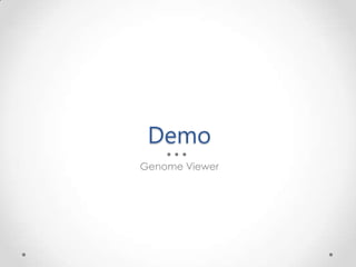 Demo
Genome Viewer
 