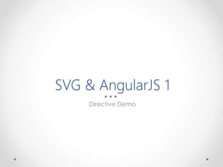 SVG & AngularJS 1
Directive Demo
 