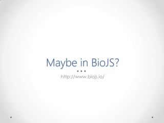 Maybe in BioJS?
http://www.biojs.io/
 