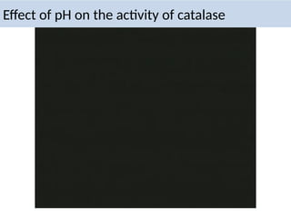 Effect of pH on the activity of catalase
 