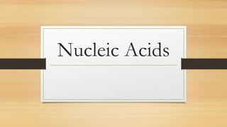 Nucleic Acids
 