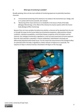 Biological Monitoring of Workers Exposed to Pesticides - Guidelines for ...