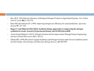 Biological nitrogen fixation in cereal crops | PPTX