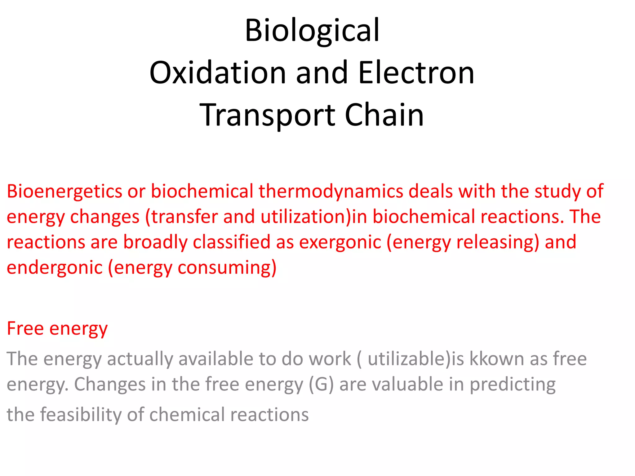 Biological oxidation L2 | PDF