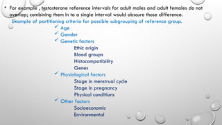 Biological reference intervals . | PPTX