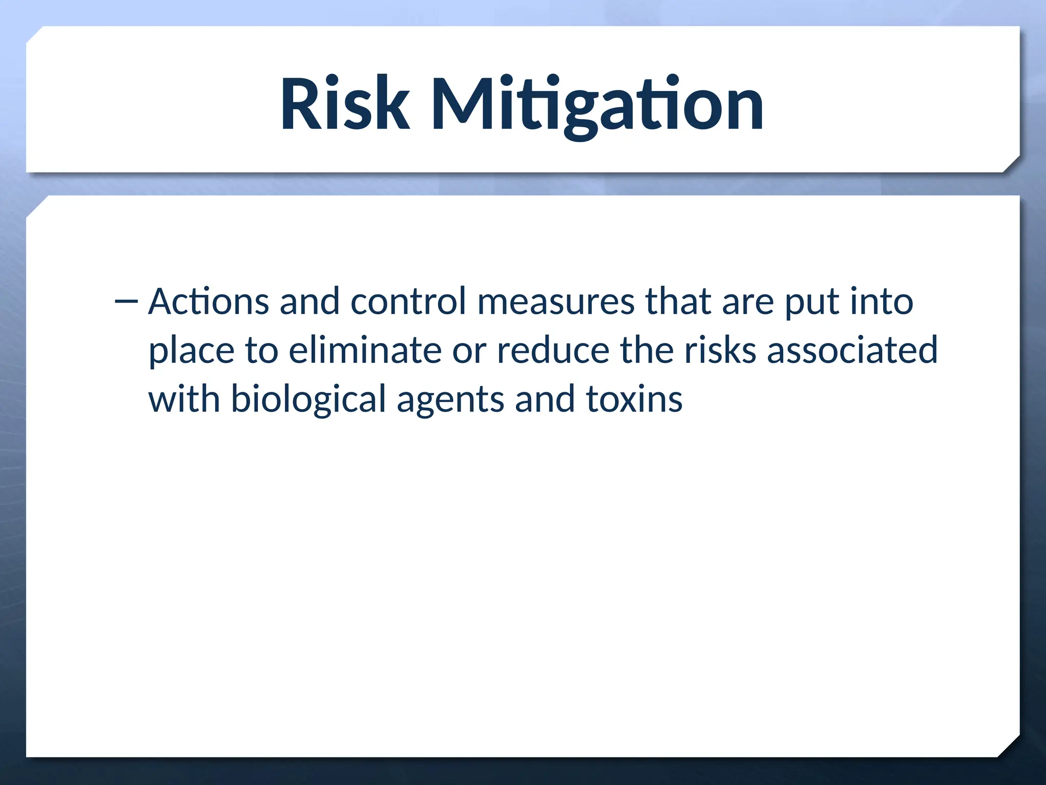 Biological Risk Assessment introductions | PPTX