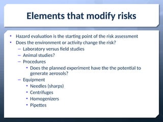 Biological Risk Assessment introductions | PPTX