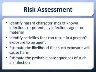 Biological Risk Assessment introductions | PPTX