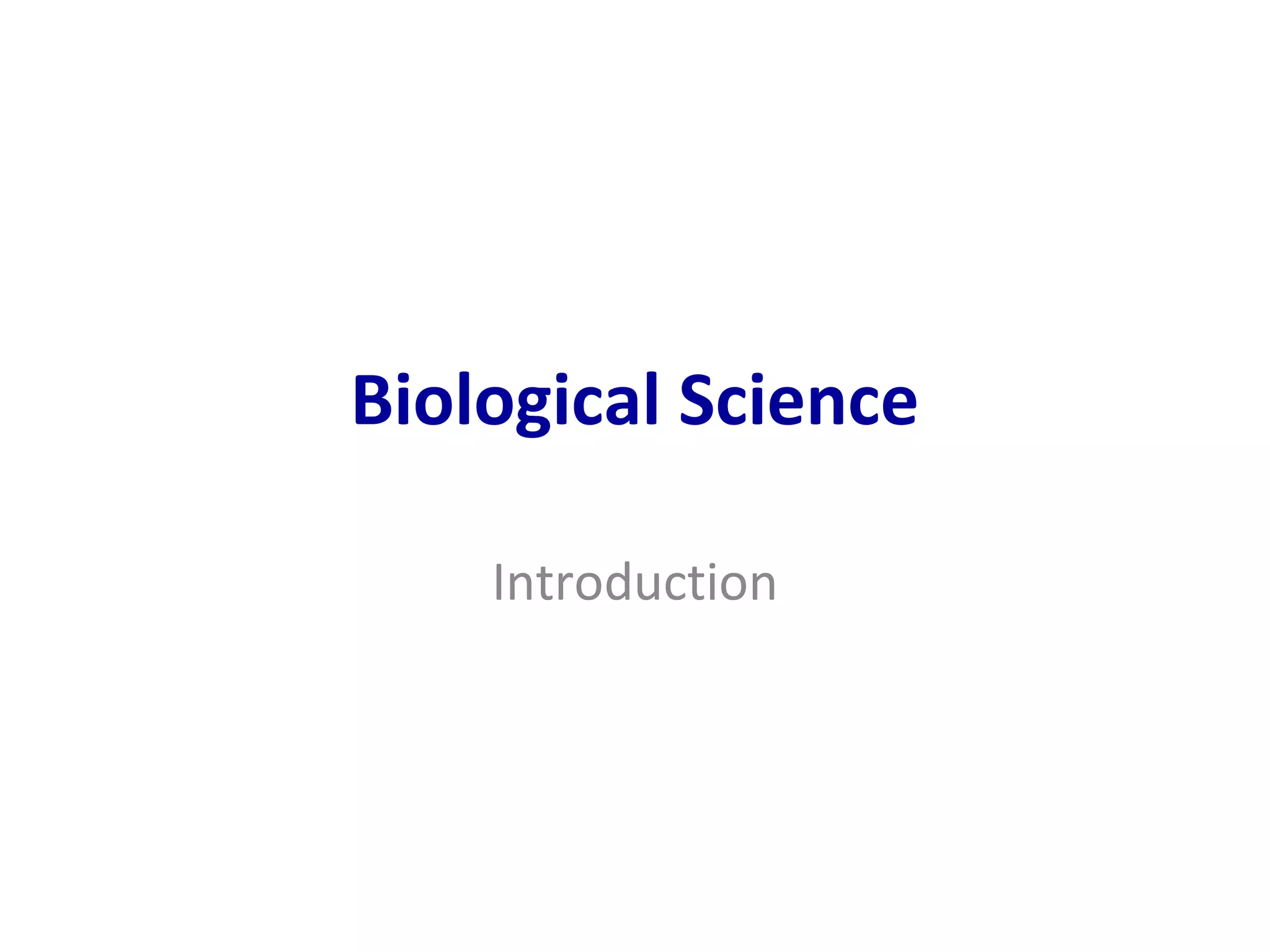 Biological science | PPT