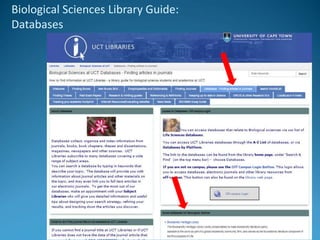 Biological Sciences Library Guide:
Databases
 