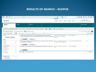 RESULTS OF SEARCH - SCOPUS
 