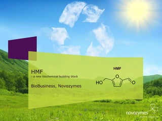 HMF
HMF
- a new biochemical building block


BioBusiness, Novozymes
 