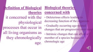 Biological theories of aging | PPTX
