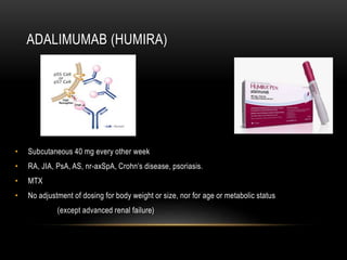 Biological therapy in rheumatic diseases | PPTX