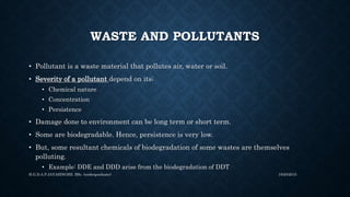 Biological treatment of wastes and pollutants (part 1) | PPTX