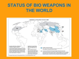 STATUS OF BIO WEAPONS IN 
THE WORLD 
 