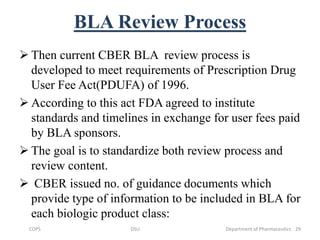 Regulatory requirement for approval of Biologics | PPTX