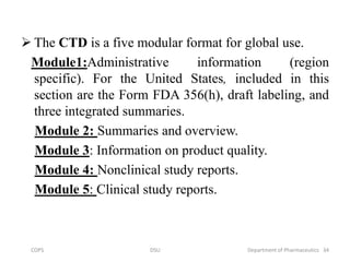 Module 1 Fda Regulatory requirement for approval of Biologics | PPTX