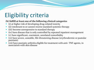 Eligibility criteria 
(b) fulfill at least one of the following clinical categories 
 (i) at higher risk of developing dr...