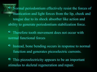 Stimulus Tooth Biologic tissue response to tooth movement | PPT