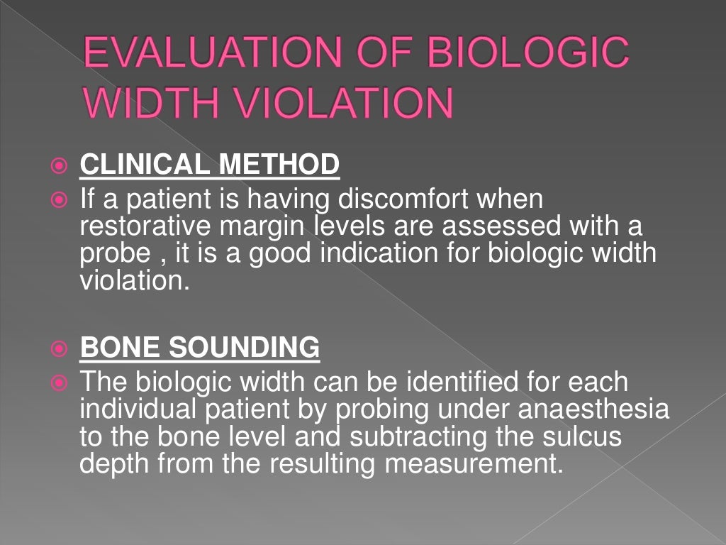Biologic width Importance in Periodontal and Restorative Dentistry
