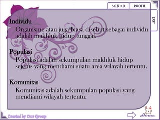 Contoh Individu PPT Biologi Ekosistem | PPTX