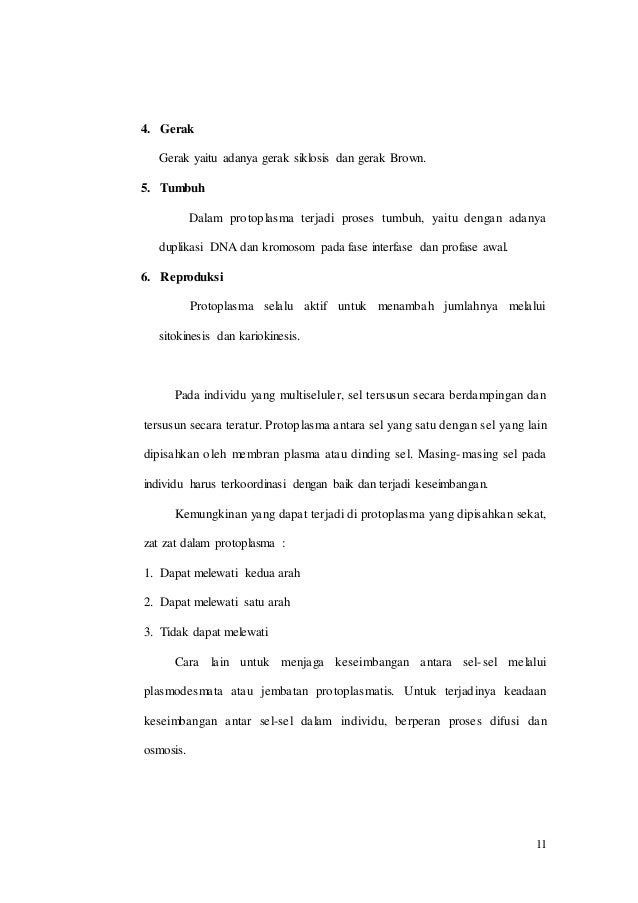 Biologi sel "sifat fisika protoplasma"