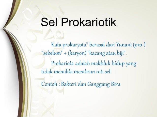 Tipe Sel dan Struktur Sel # Biologi