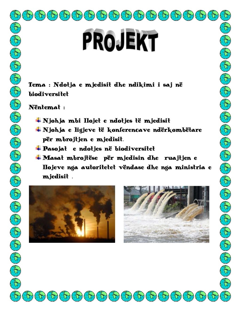 Ndotja e mjedisit dhe ndikimi i saj në biodiversitet