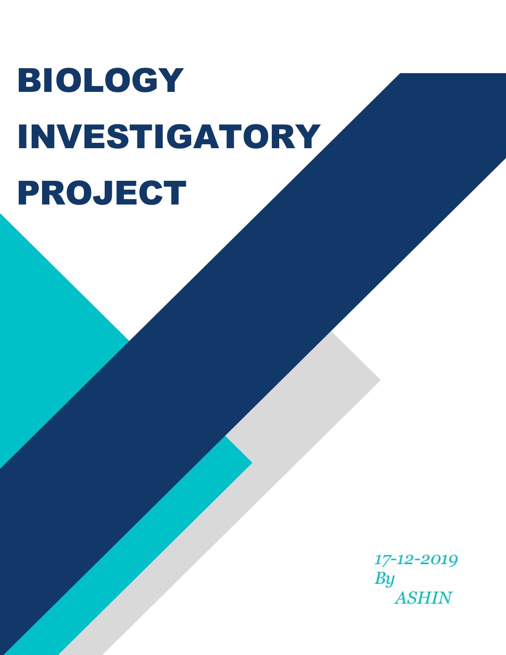 Biology Investigatory project