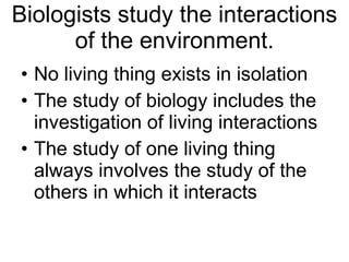 Biology - Chp 1 - Biology The Study Of Life - PowerPoint | PPT