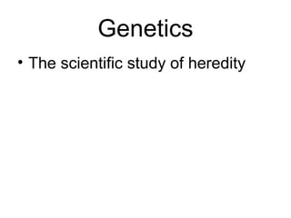 Biology - Chp 11 - Introduction To Genetics - PowerPoint | PPT