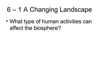 Biology - Chp 6 - Humans In The Biosphere - PowerPoint | PPT