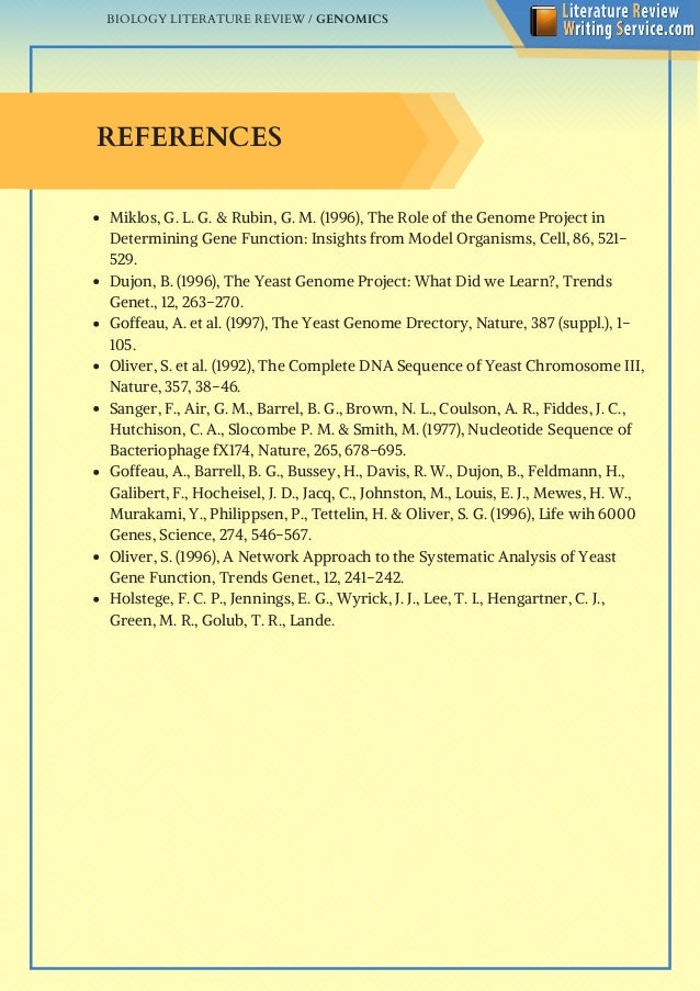 Biology literature review example image