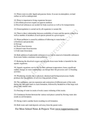Biology  natural resources notes