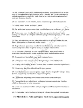 Biology  natural resources notes