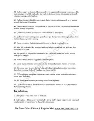 Biology  natural resources notes