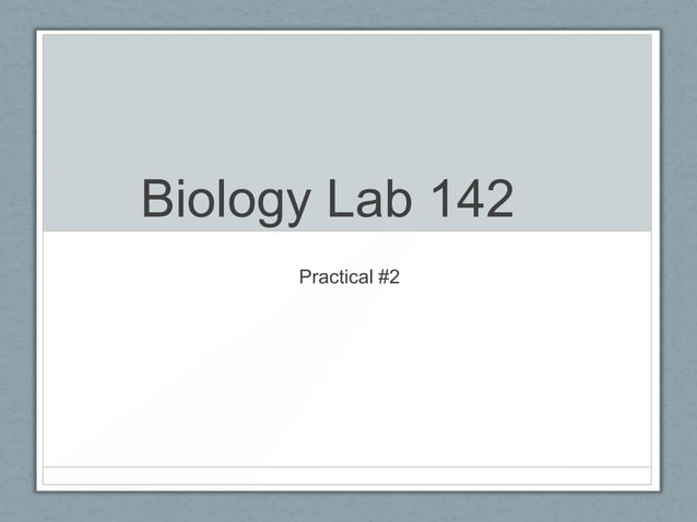 Biology 142 lab practical #2 | PPT