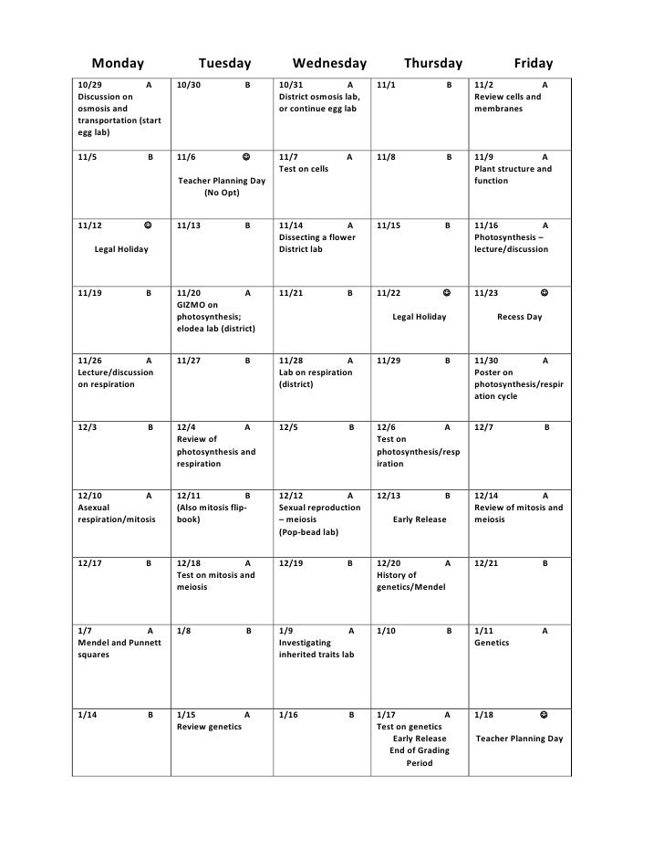 Biology 2 pacing quarterly calendar 2012 13