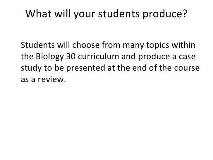 Biology 30 case study project
