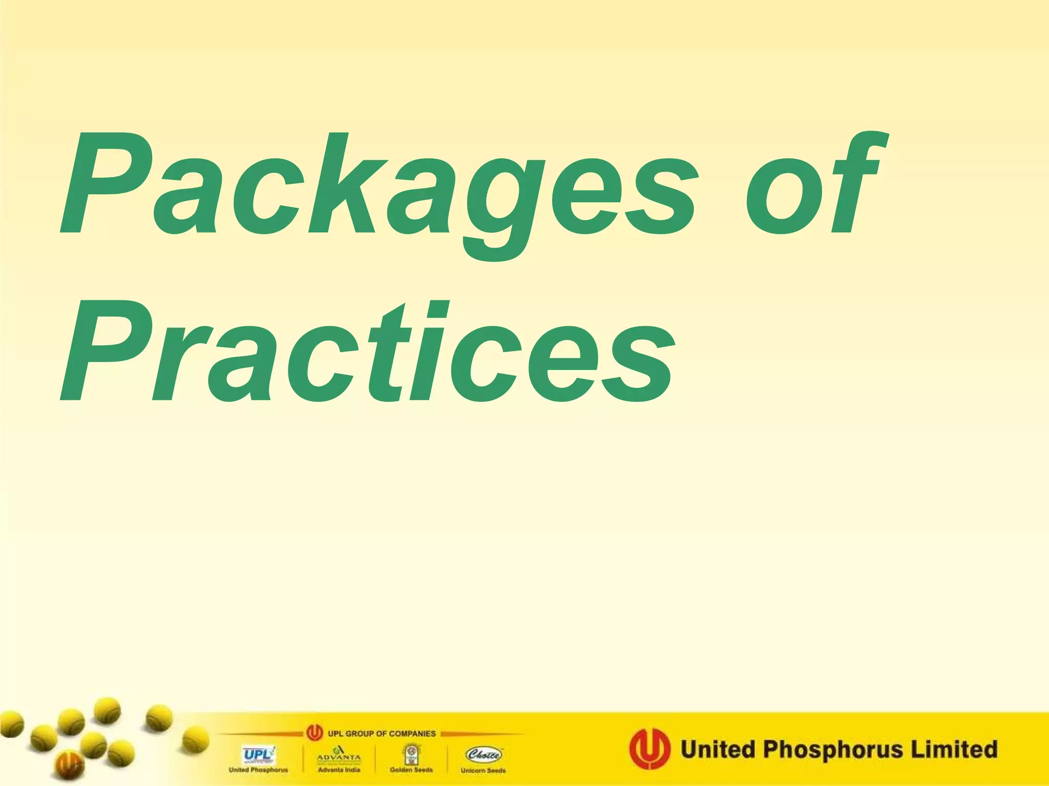 Packages of Practices 