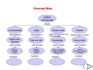 Carbon Compounds Concept Map Biology Carbon Compounds